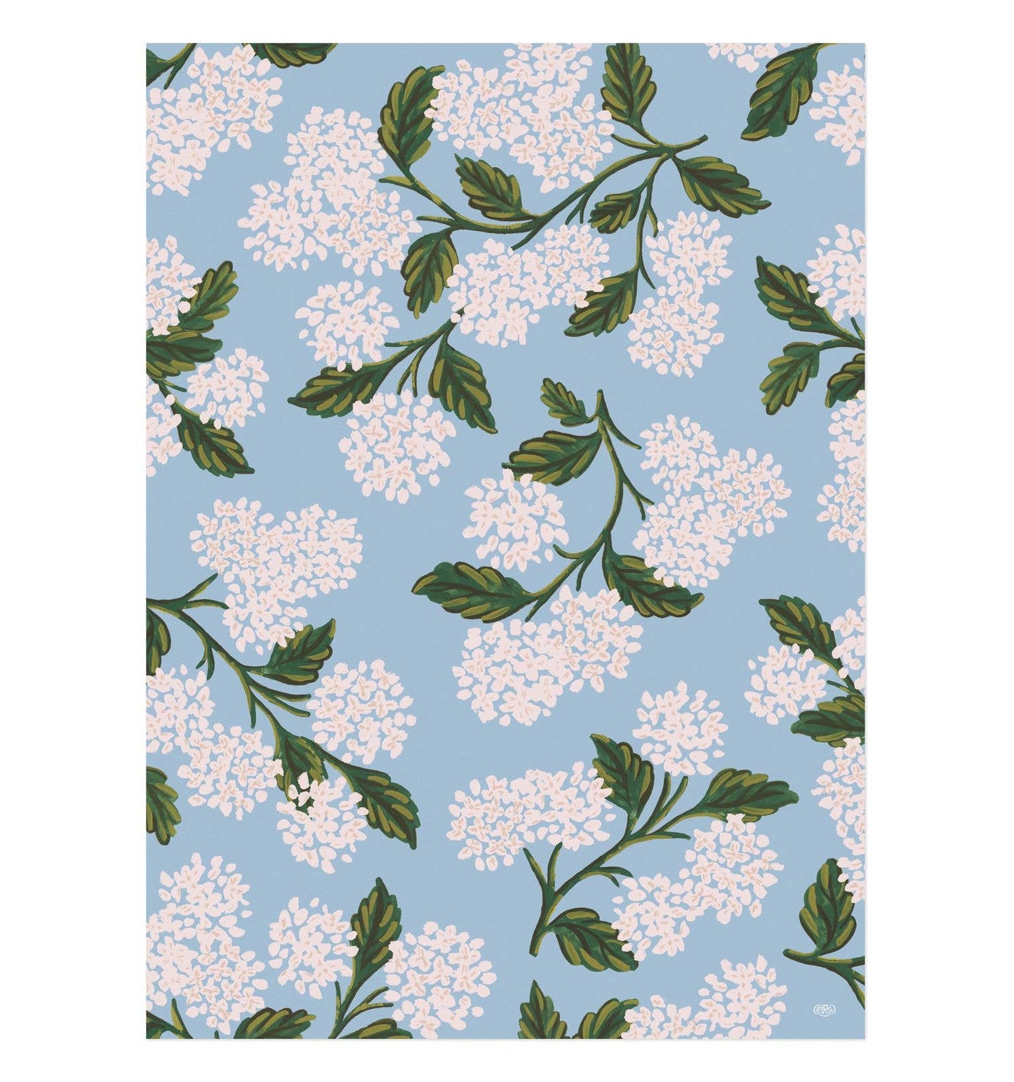 Rifle Paper Co. Roll of 3 Hydrangea Wrapping Sheets