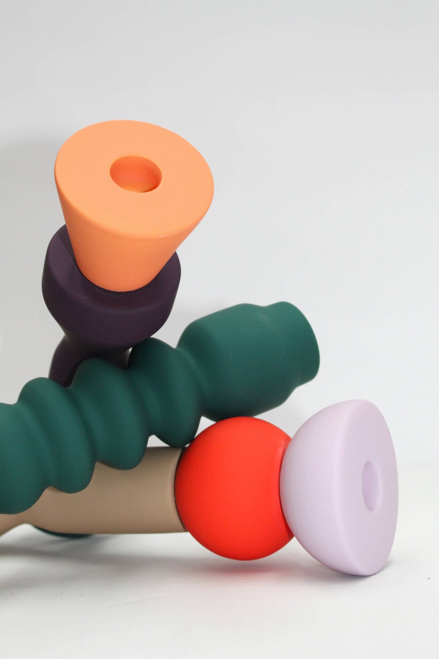 Maegen Stacks – Tomato Tall Candlestick Holder
