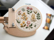 Floral Embroidery DIY Kit, modern embroidery craft kit