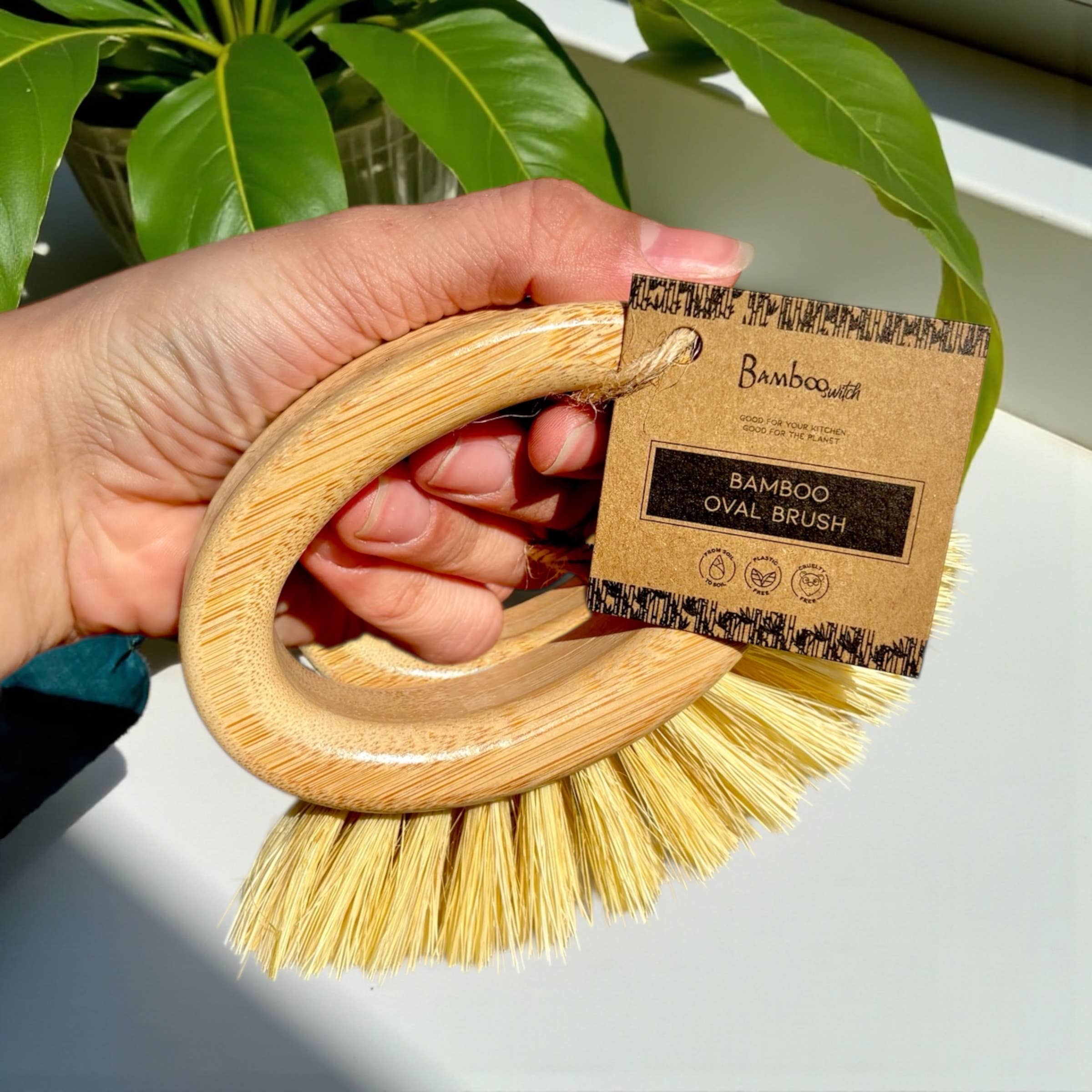 Bamboo Oval Vegetable Cleaning Brush | Kitchen Bestseller