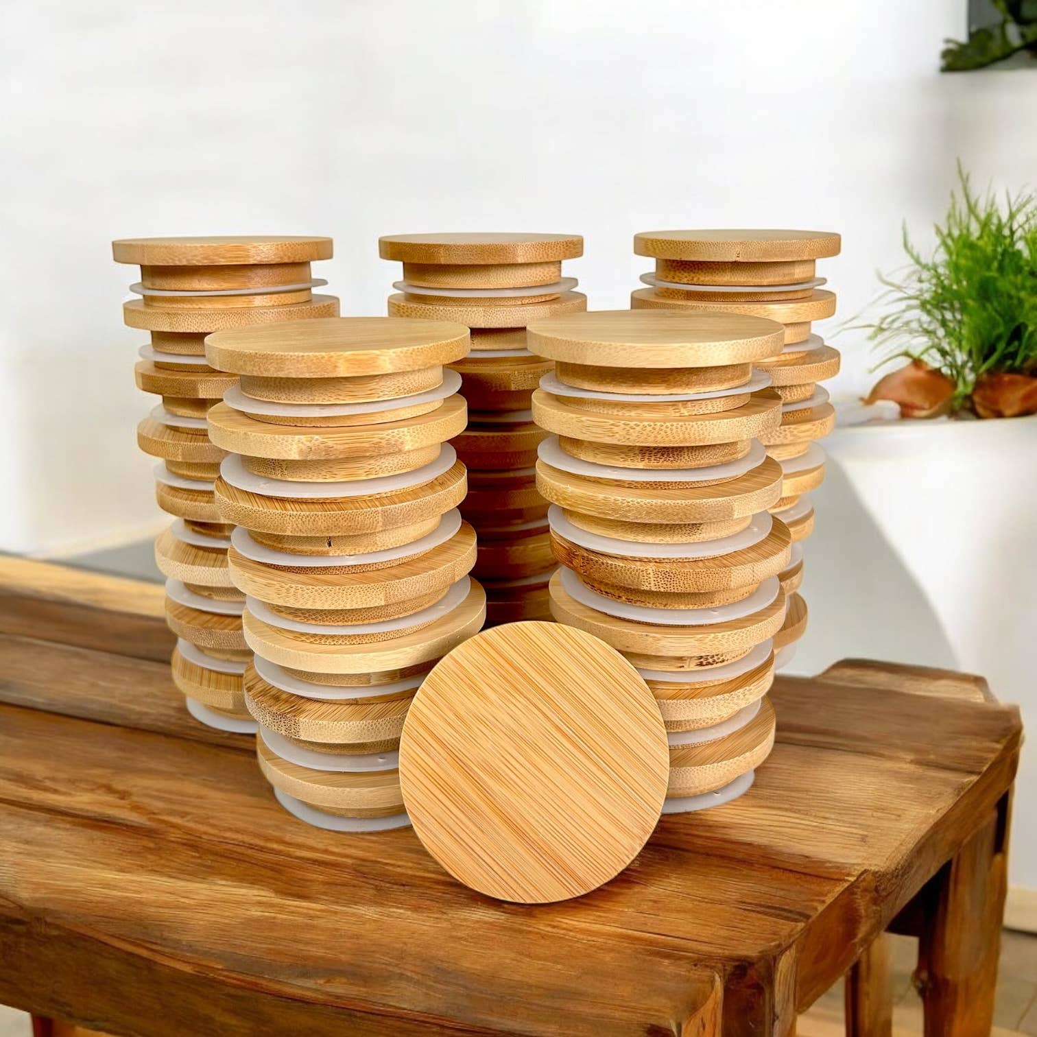 Bamboo Mason Jar Lid | Wide Mouth