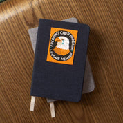 Linen Notebook- Frog With Leaf Umbrella