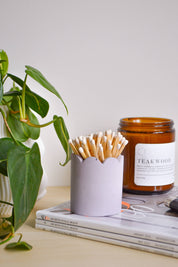 Scallop Match Pot with Match Striker