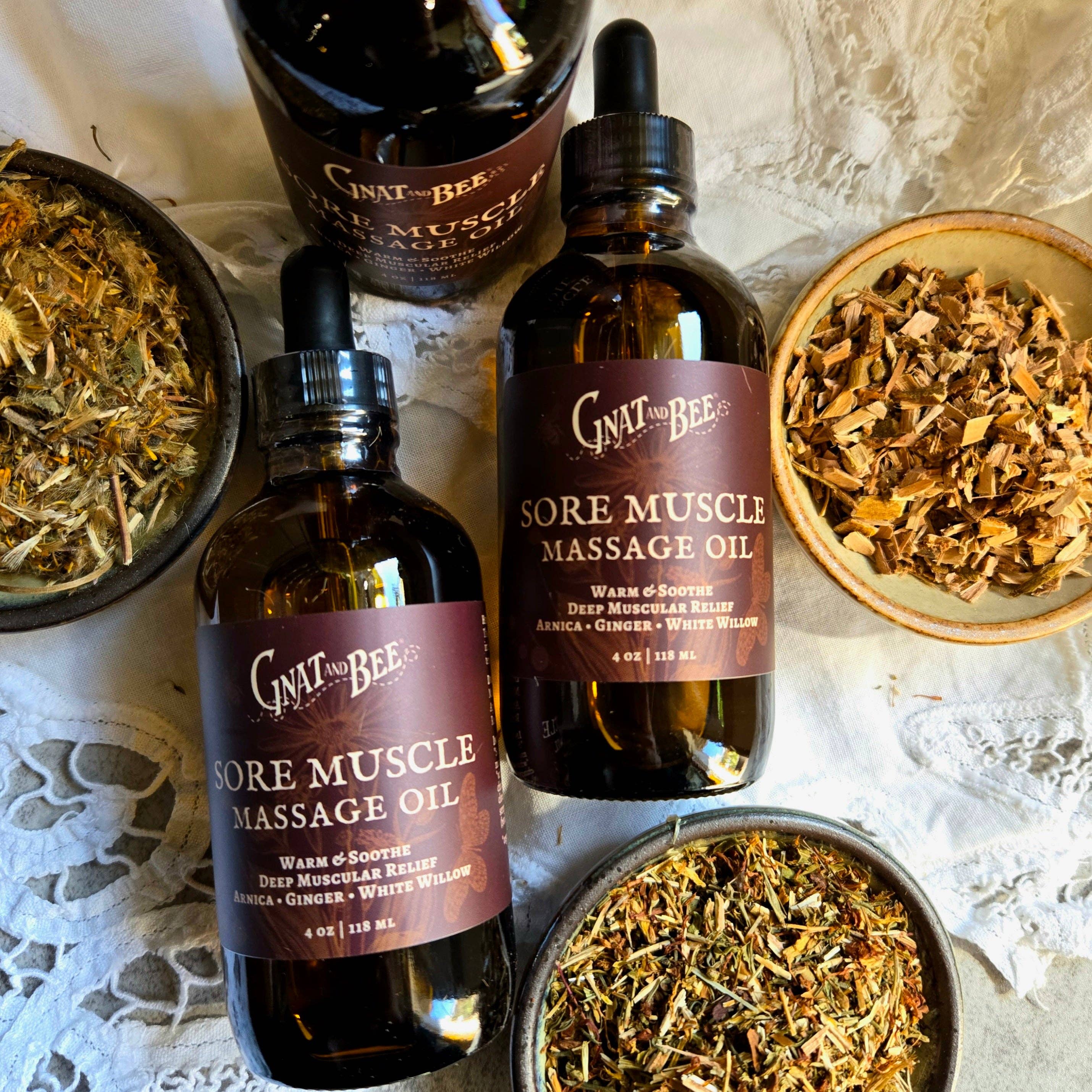 Gnat & Bee Sore Muscle Massage Oil