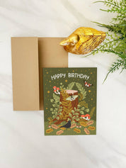 Tree Stump Birthday Greeting Card