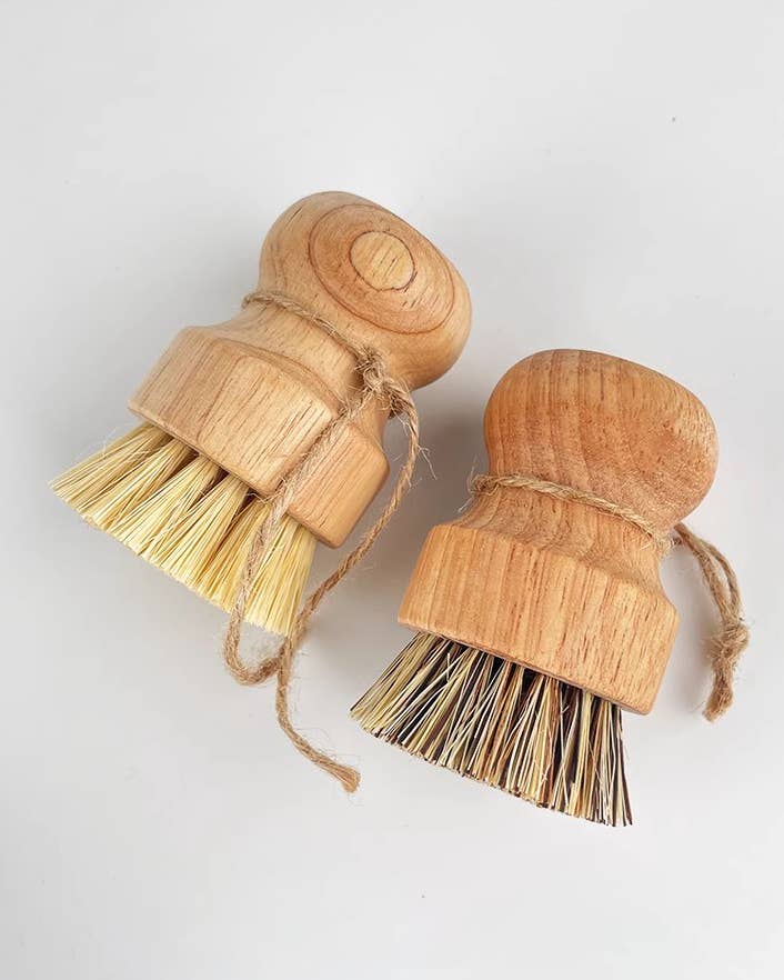 Wood Palm Pot Brush