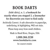 Tin "Cook Darts" - Book Darts for Cooks : Pack of 30