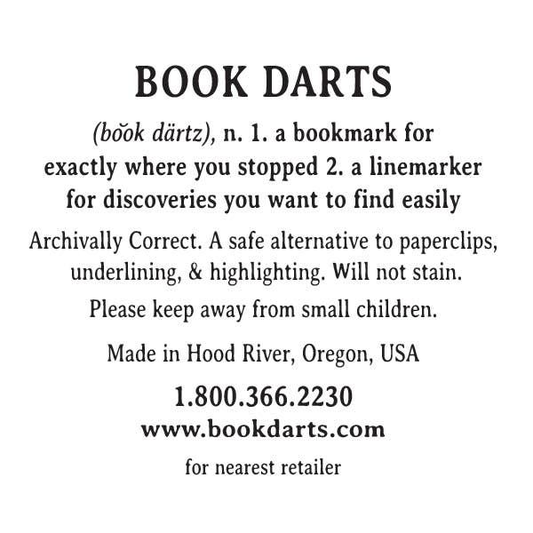 Tin "Cook Darts" - Book Darts for Cooks : Pack of 30