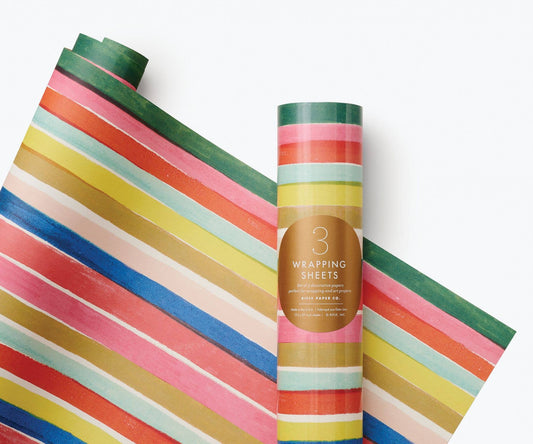 Rifle Paper Co. Roll of 3 Feliz Wrapping Sheets