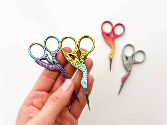 Stork Embroidery Scissors- Nothern Lights