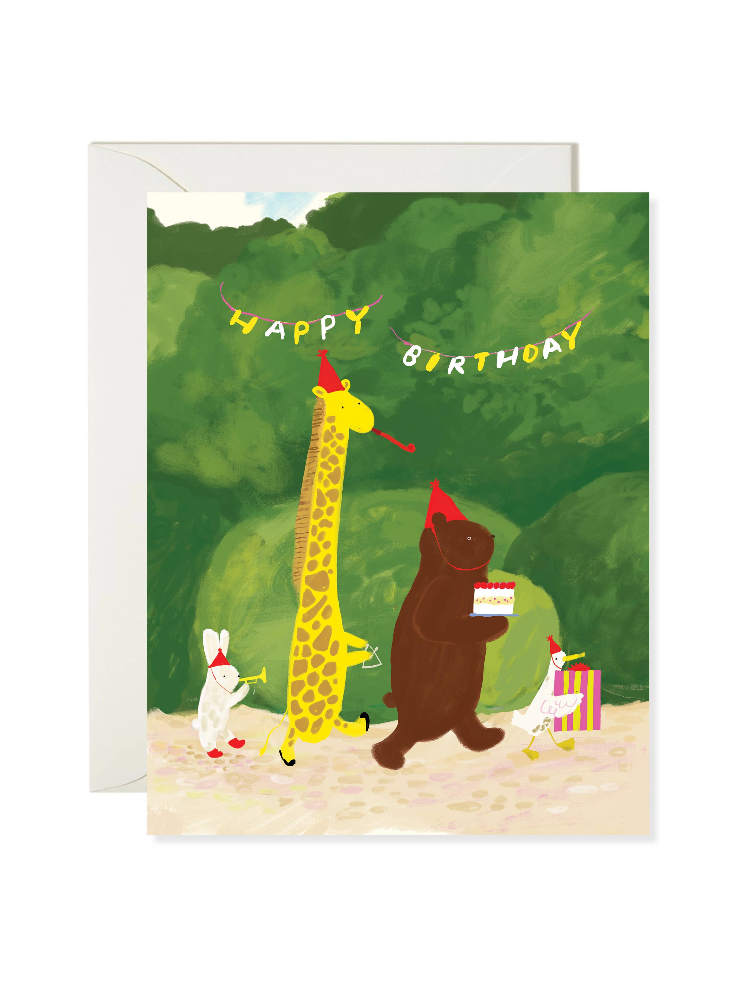 Birthday Parade - Woodland Animal Birthday Card