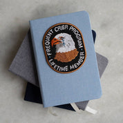 Linen Notebook- Frog With Leaf Umbrella