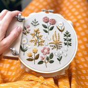 Floral Embroidery DIY Kit, modern embroidery craft kit