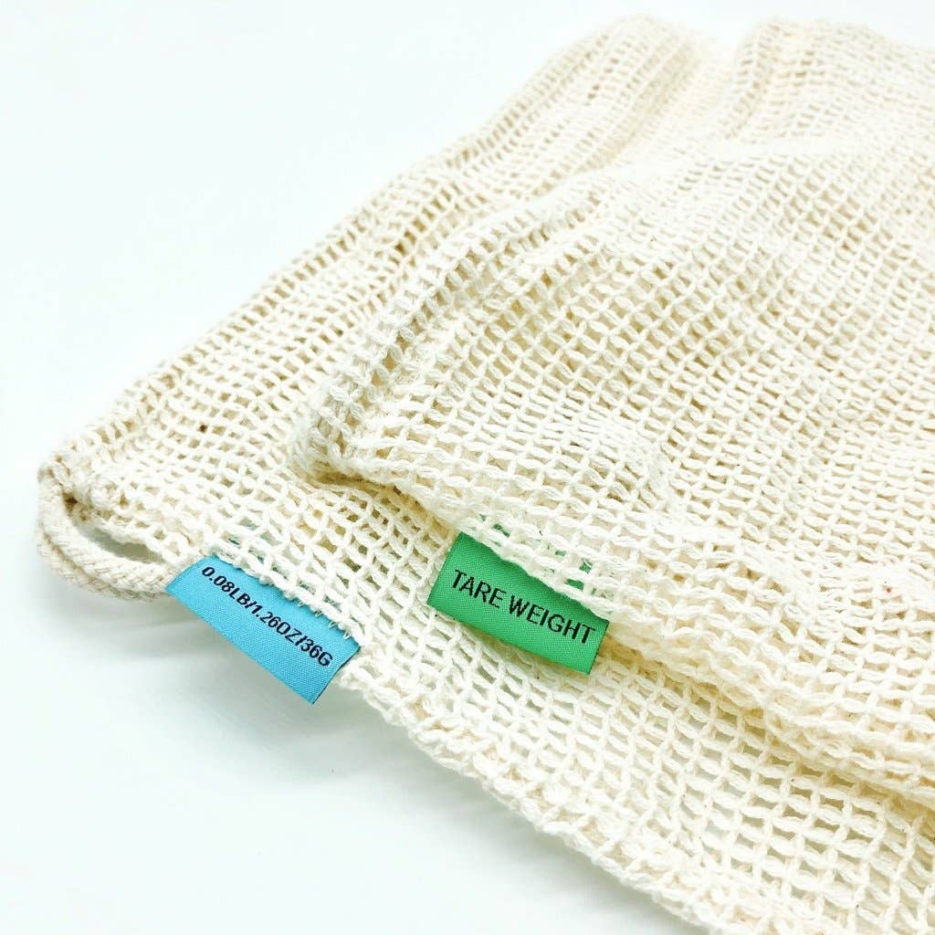 2 Pack Organic Cotton Mesh Produce Bags | Faire Market