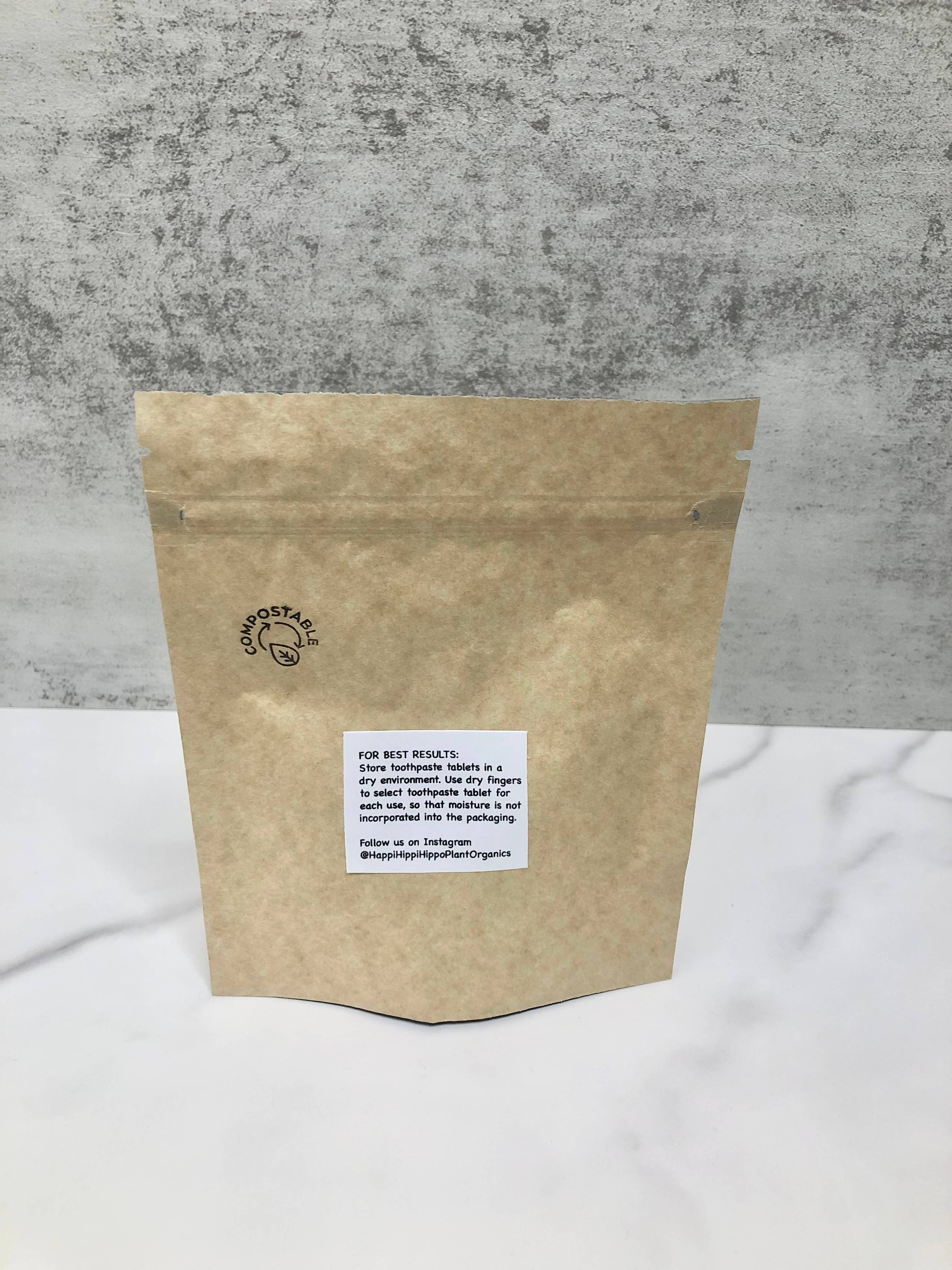 Cinnamon Toothpaste Tablets in Compostable Pouch