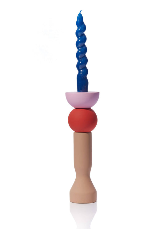 Maegen Stacks – Tomato Tall Candlestick Holder