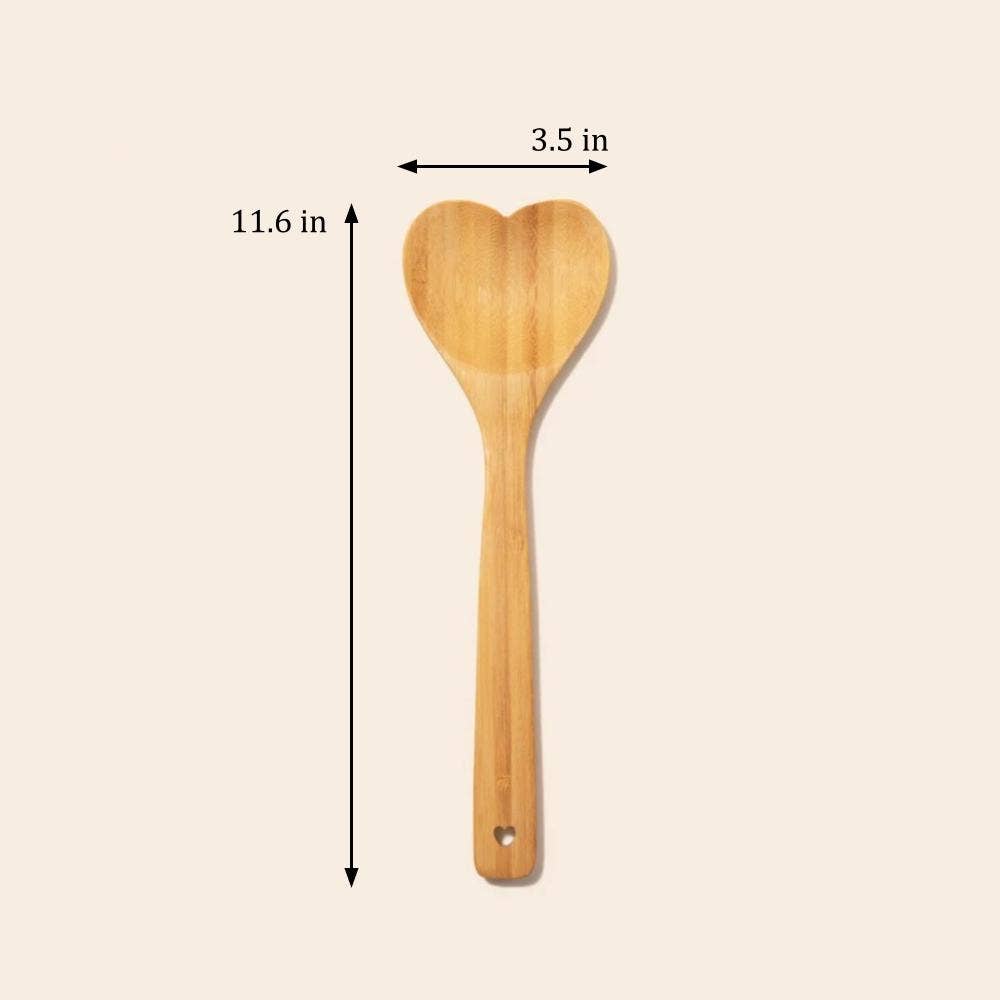 Bamboo Heart Serving Spoon