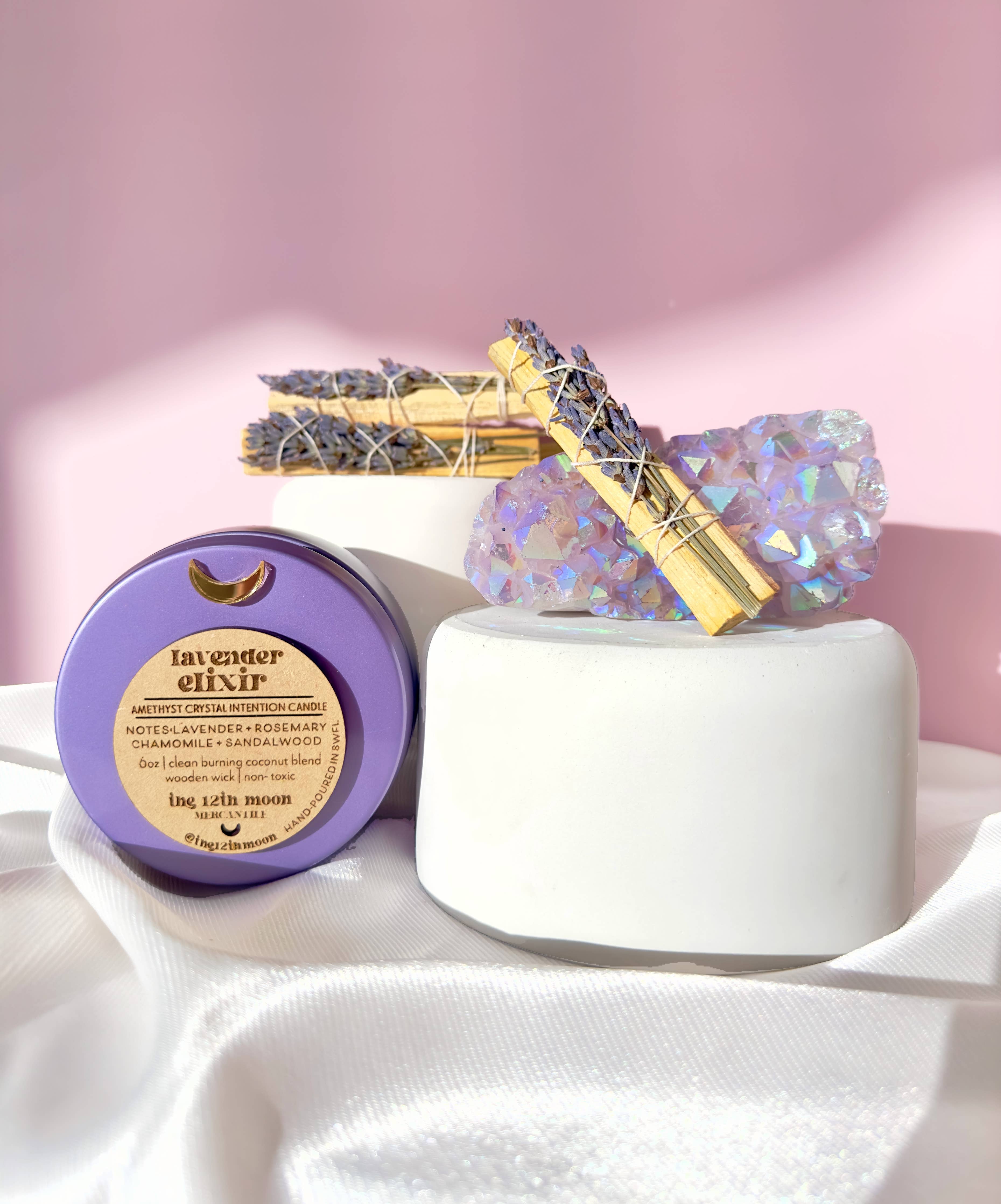 LAVENDER ELIXIR Coconut Wax Candle - Aromatherapy