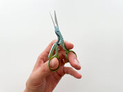 Stork Embroidery Scissors- Peacock
