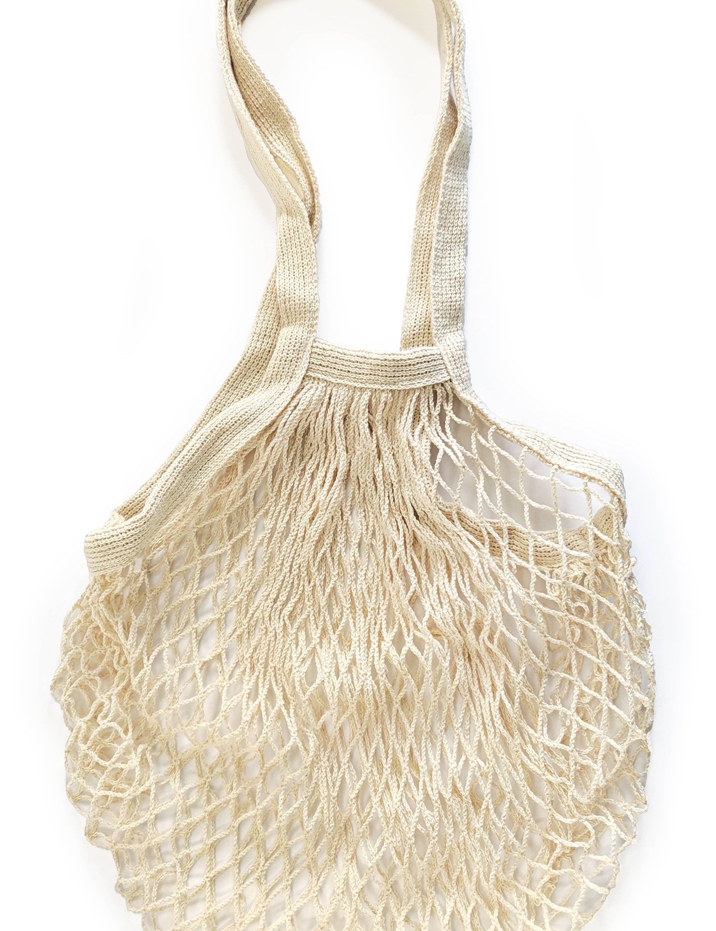 KITCHEN BASICS Mesh Shopping Bag Natural 14x24" Cotton