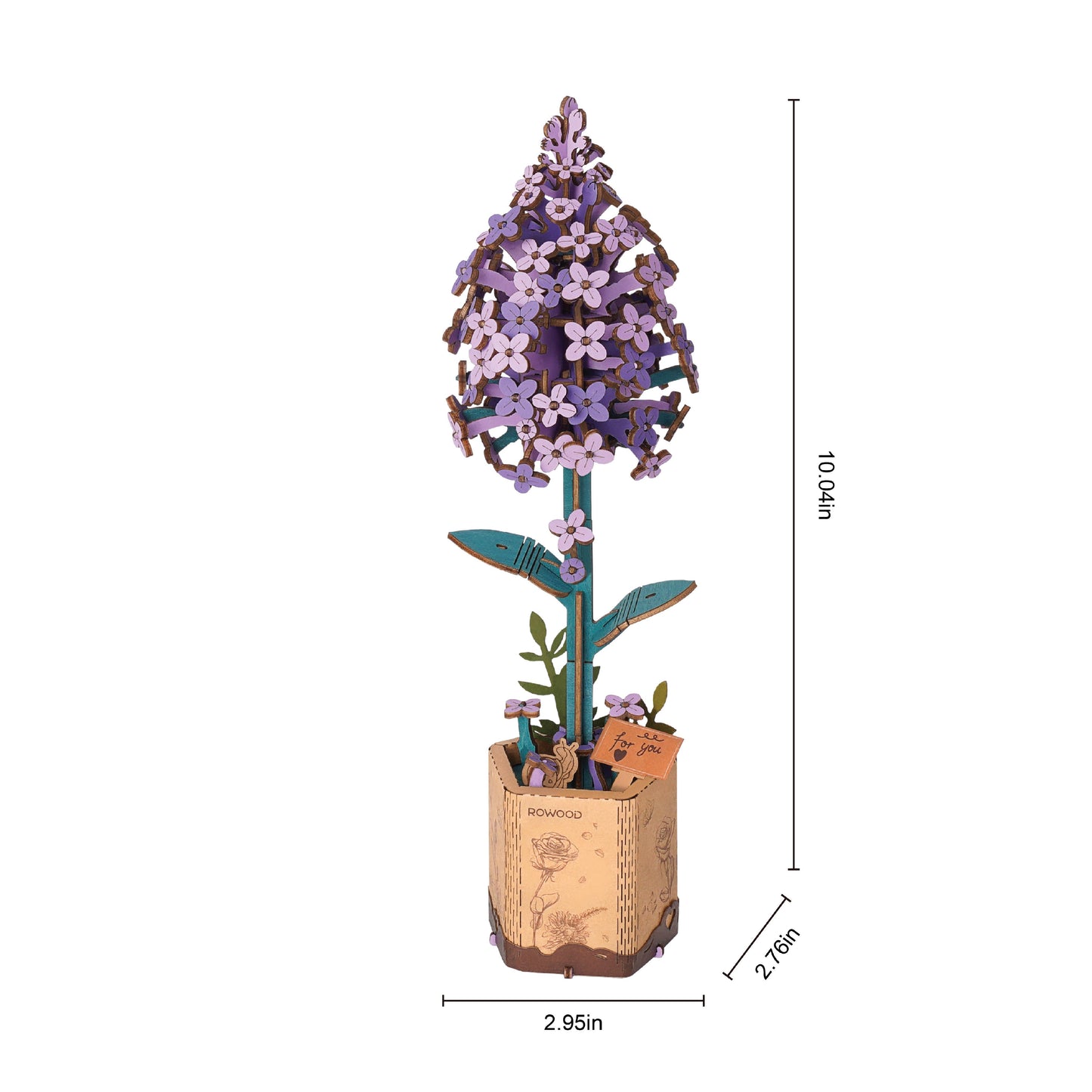 3D Wooden Flower Puzzle: Lilac