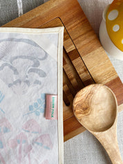 Mushroom Linen Cotton Handmade Tea Towel