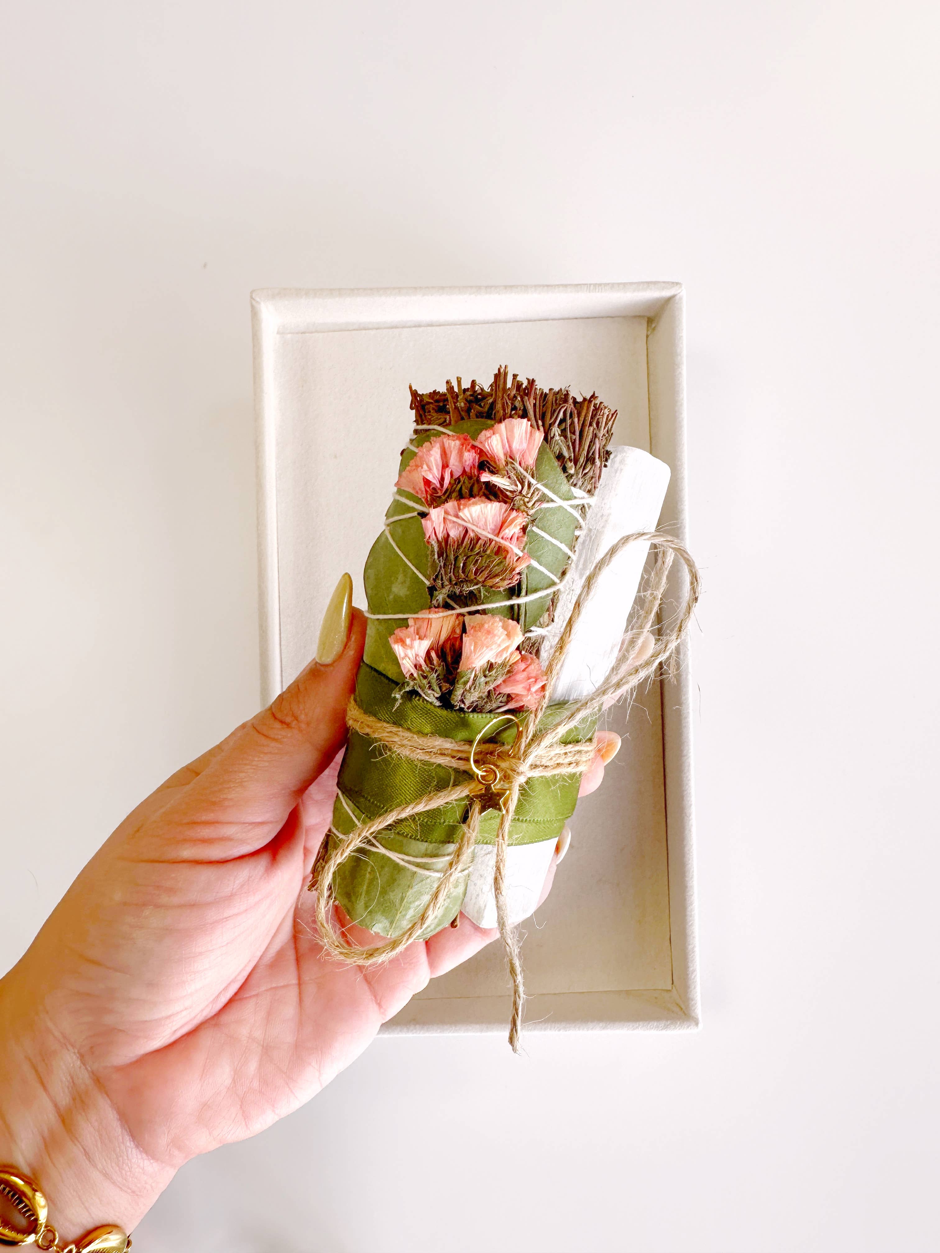 SELENITE THYME Bundle - Smoke Cleansing - Smudge