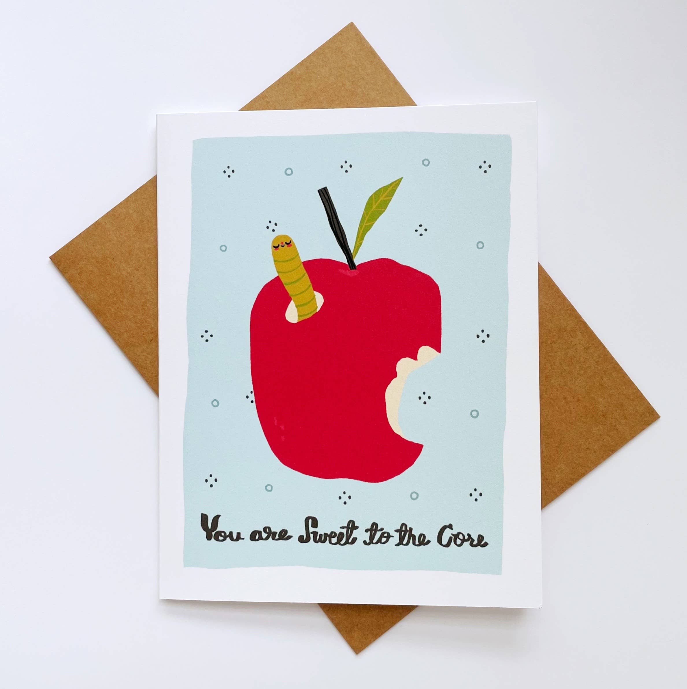 Sweet to the Core Apple Greeting Card