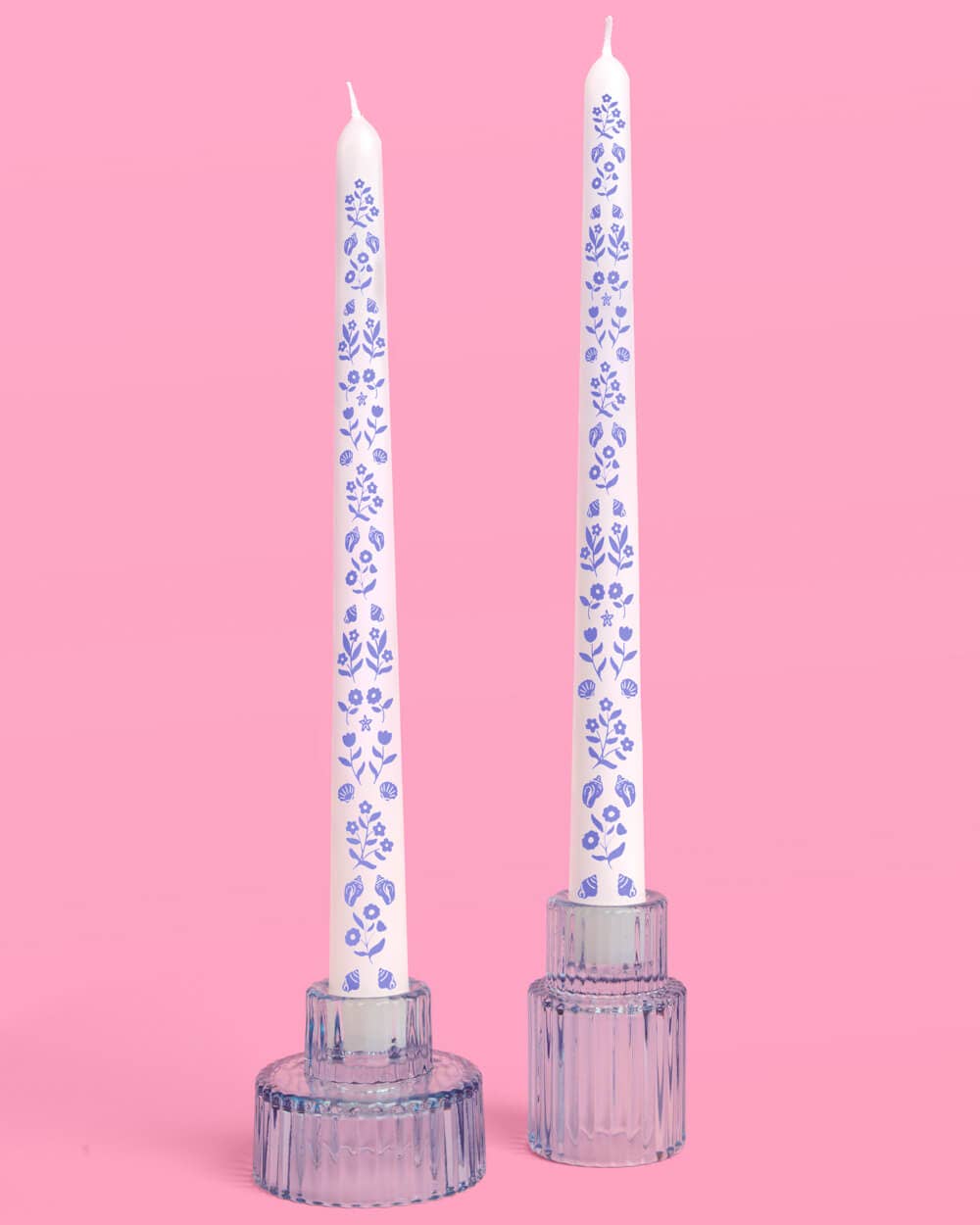 Coastal Candlesticks - set of 2 10" tapered candles