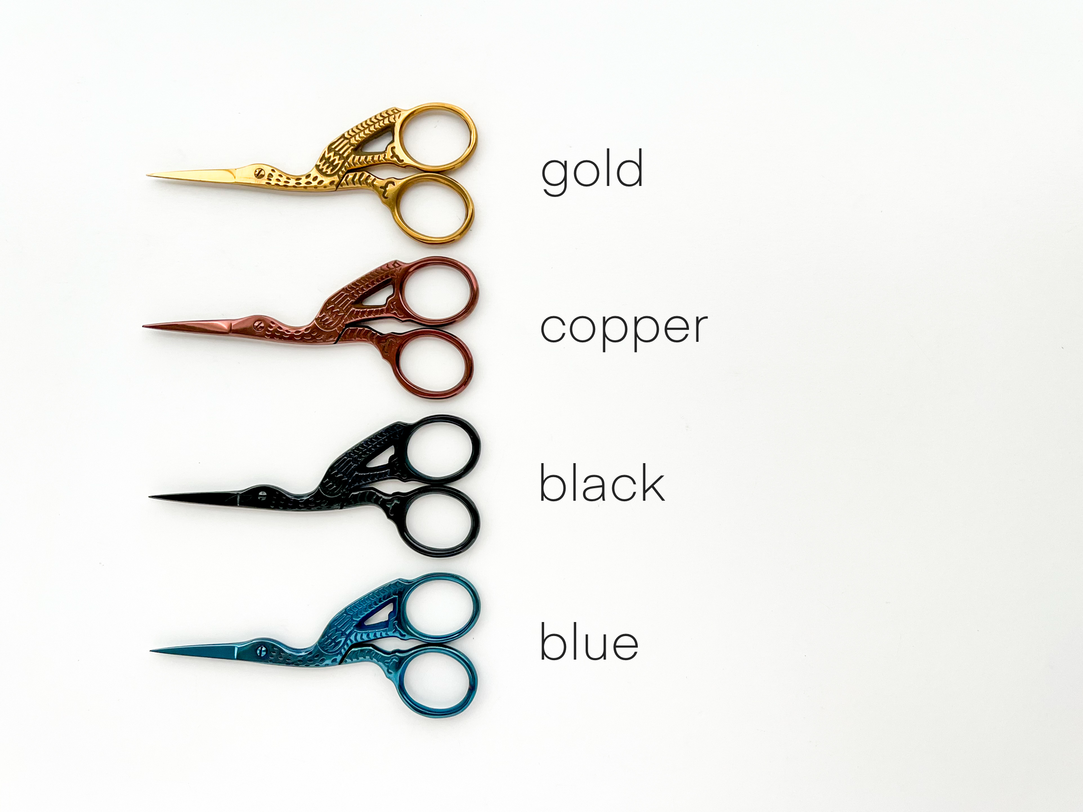 Classic Stork Embroidery Scissors