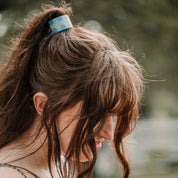 Gingham Ponytail Clip