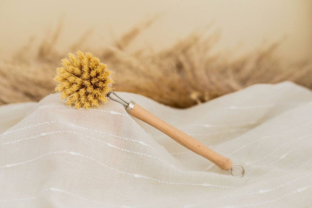 Beechwood Long Handle Dish Brush – Soft Agave