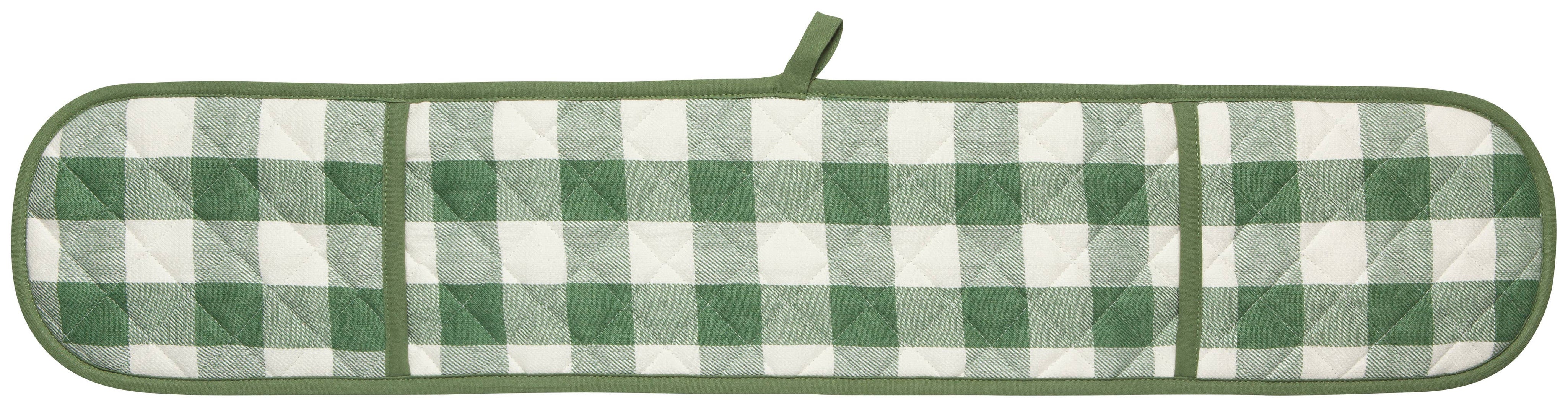 Elm Green Check Double Oven Mitt