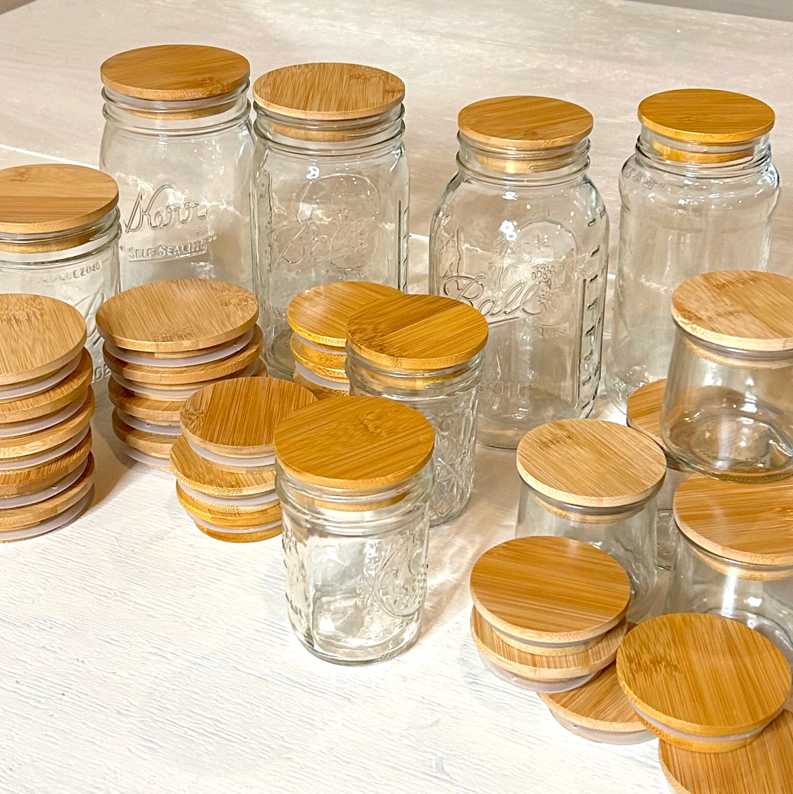 Bamboo Mason Jar Lid | Wide Mouth
