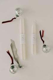 Natural White | Dipped Beeswax Taper Candles | All Natural