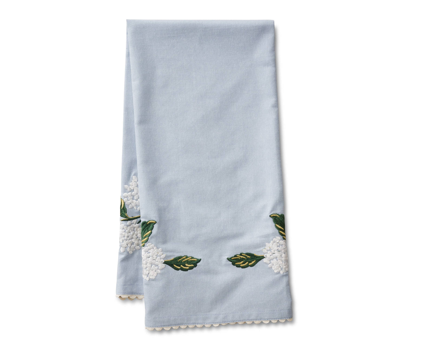Rifle Paper Co. Hydrangea Embroidered Tea Towel