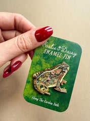 Katie Daisy Garden Toad Enamel Pin