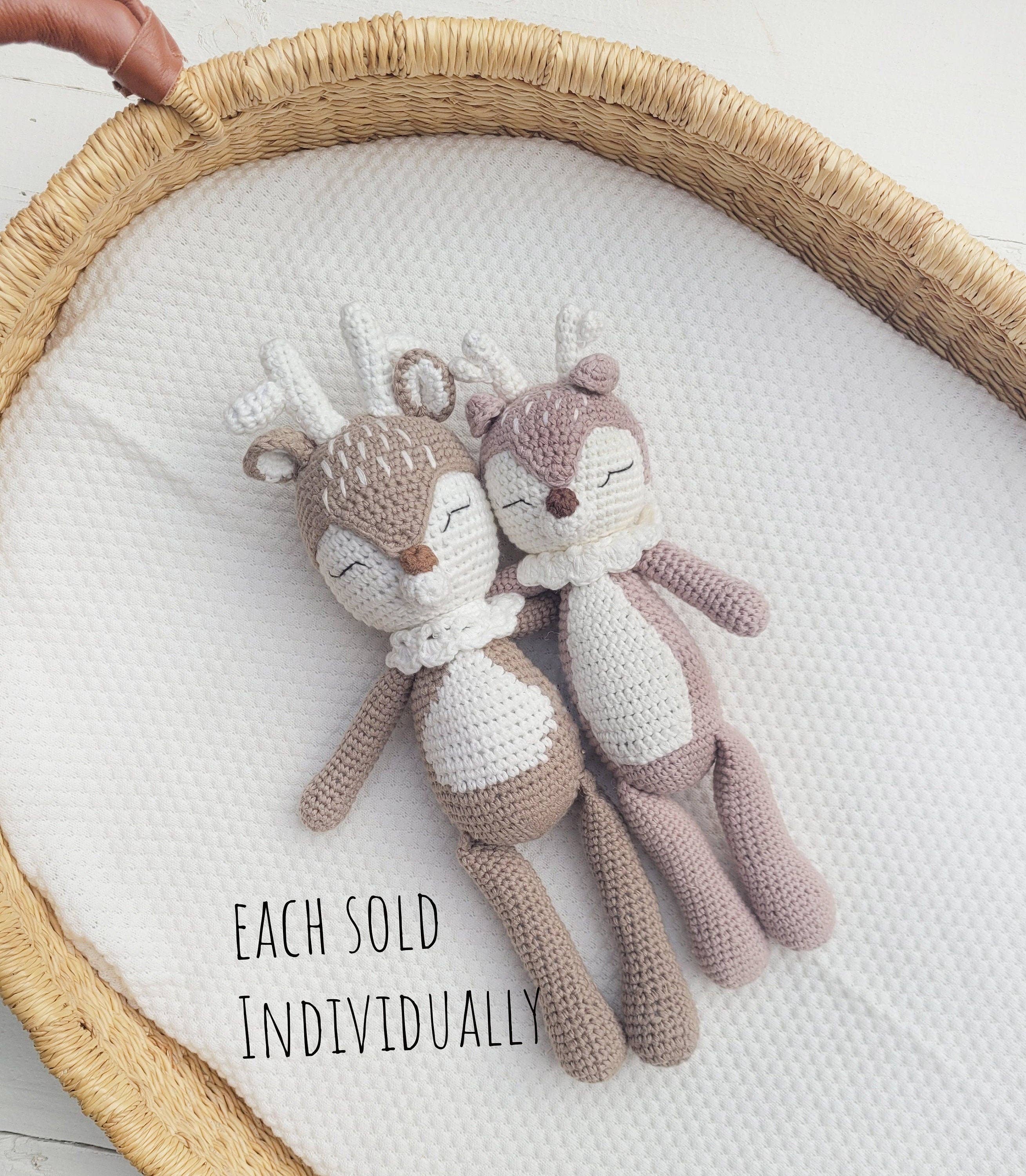 Olive and Cradle Crochet Sleepy Deer