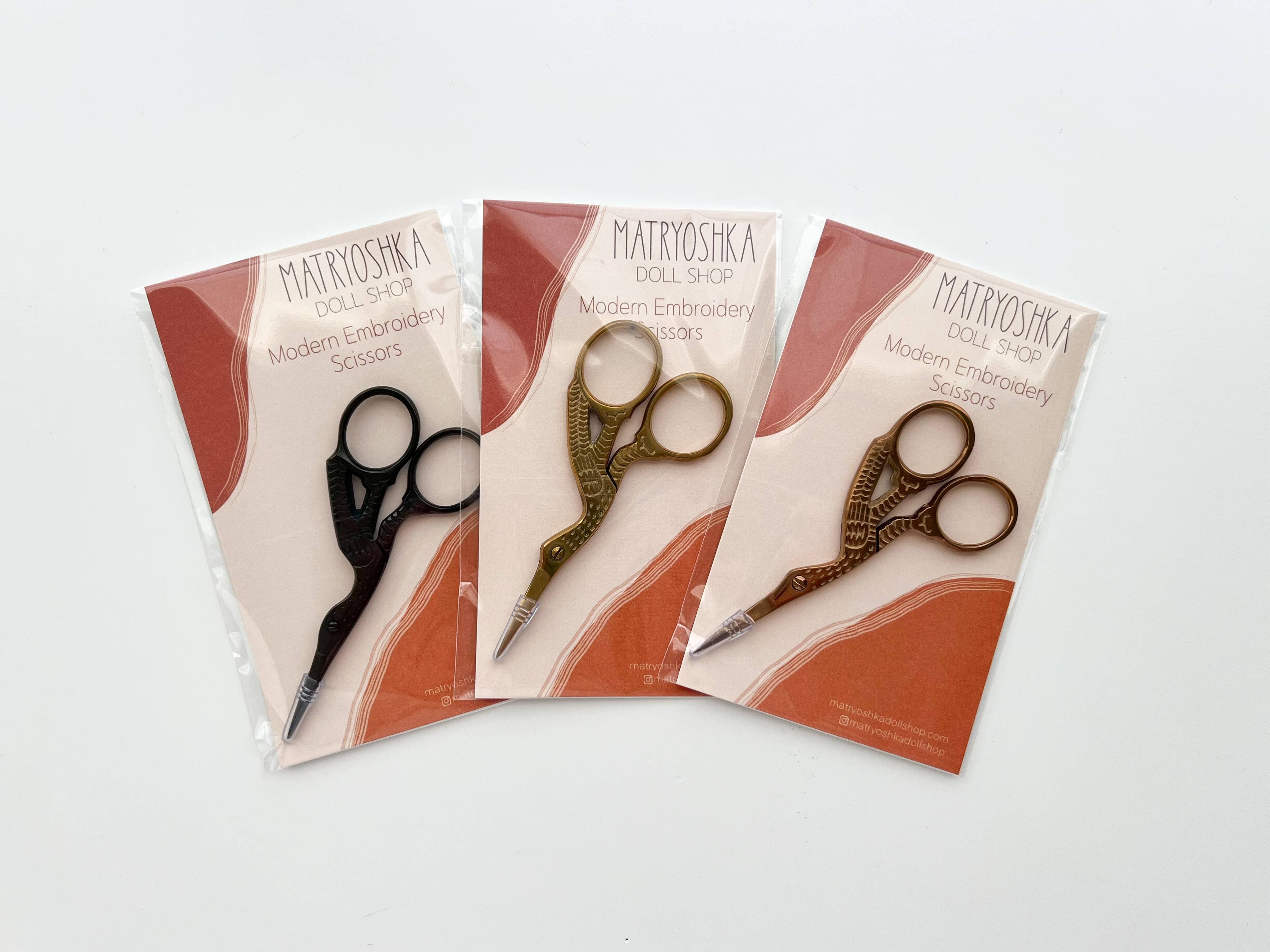 Classic Stork Embroidery Scissors