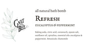 Gnat & Bee Refresh | Natural Bath Bomb