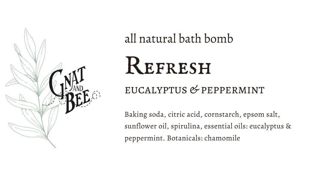 Gnat & Bee Refresh | Natural Bath Bomb