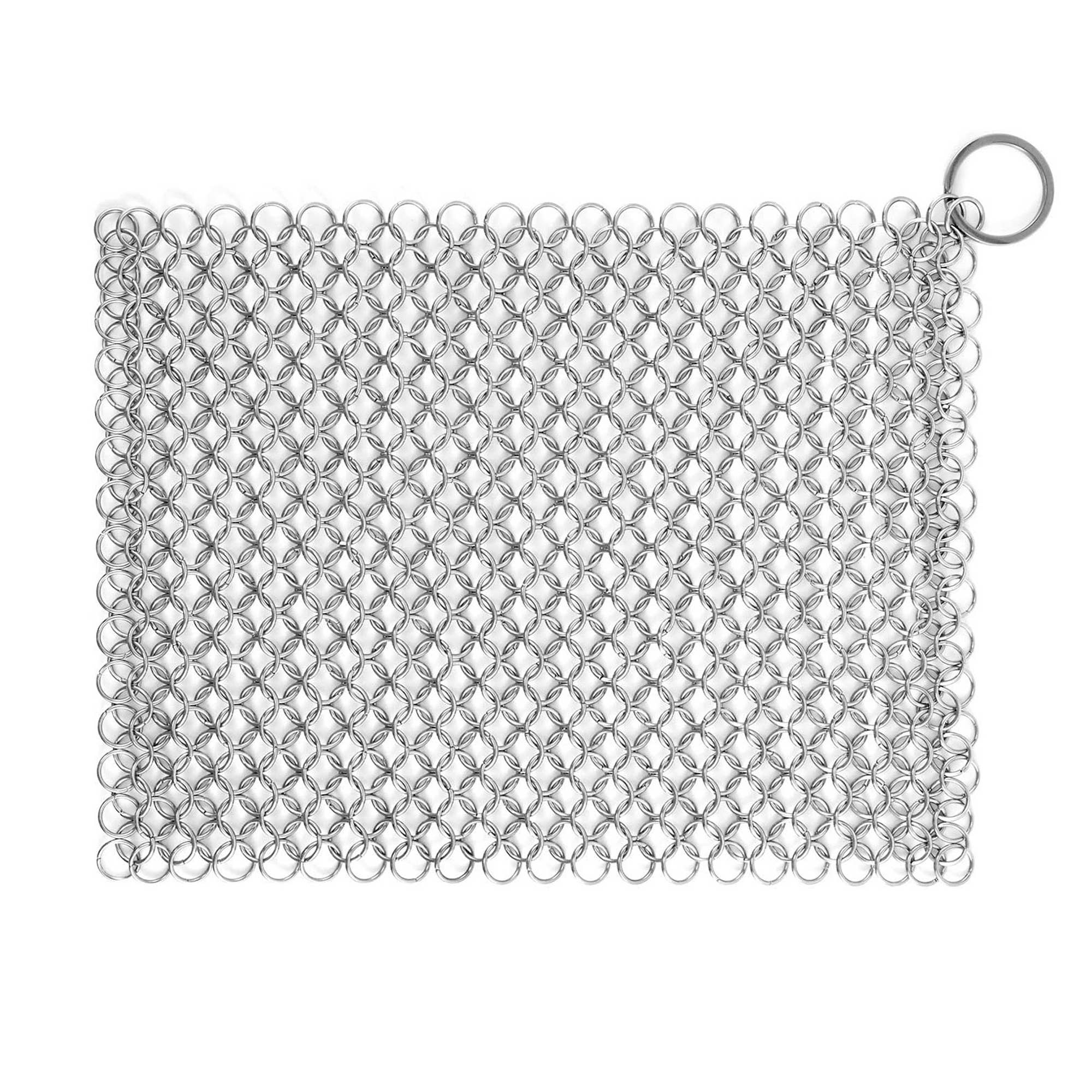 Outset Chain Mail Cast Iron Cleaner and Scrubber, 8” x 6”