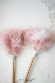 Pink Ostrich Feather Duster