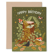 Tree Stump Birthday Greeting Card
