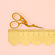 Stork Scissor Iron-On Patch (Pink)