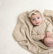 Grace Knitted Cotton Baby Blanket