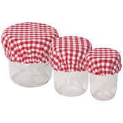 Gingham Mini Bowl Cover Set of 3
