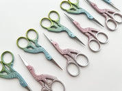 Stork Embroidery Scissors- Peacock