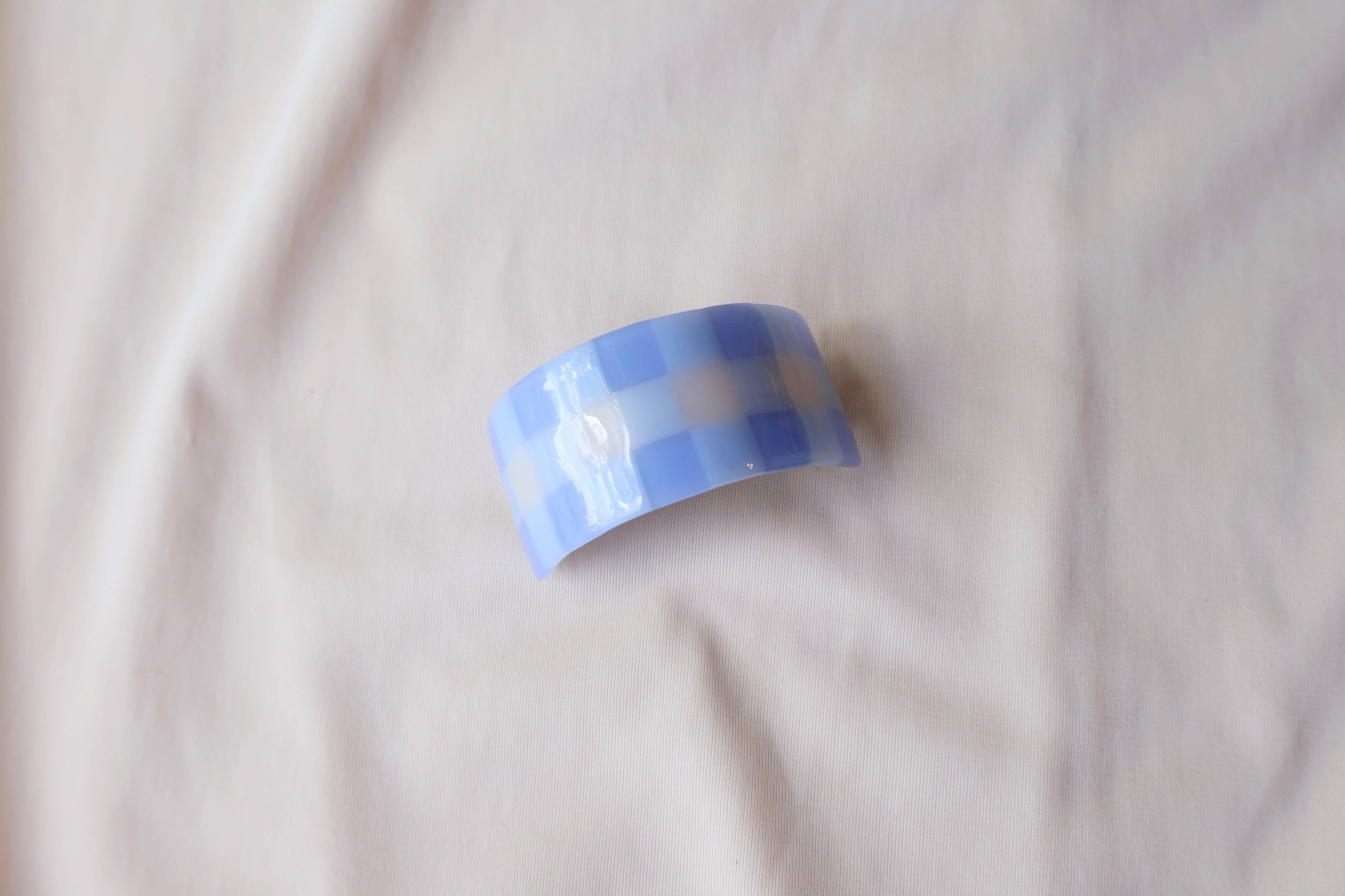 Gingham Ponytail Clip