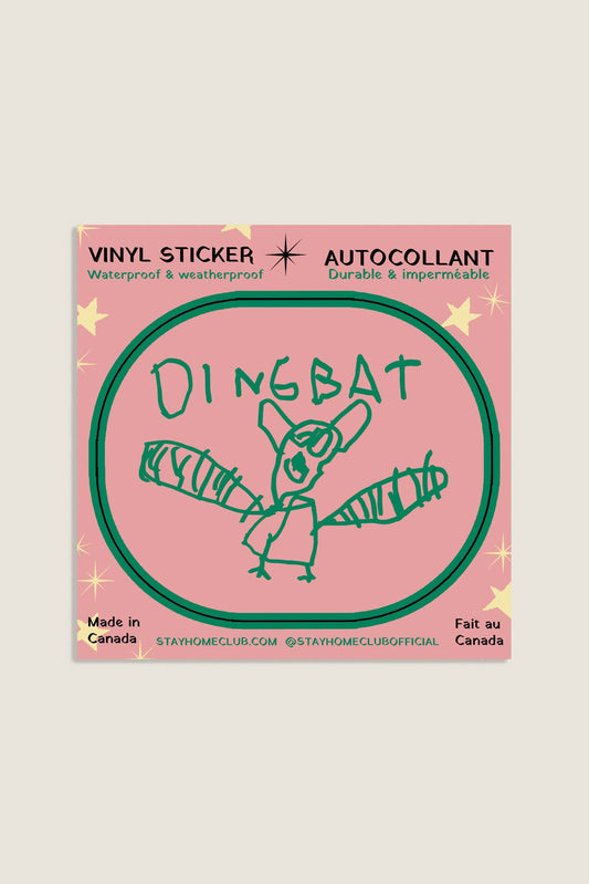 Stay Home Club Dingbat Vinyl Sticker